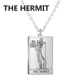 Dawapara Tarot Cards Necklace Women Stainless Steel Necklace Wealth