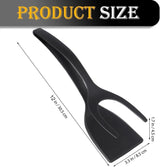 New 2 in 1 Grip Flip Spatula Tongs Egg Flipper Spatula Nylon Non Stick