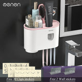 MENGNI-Magnetic Adsorption Inverted Toothbrush Holder Wall -Automatic