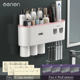 MENGNI-Magnetic Adsorption Inverted Toothbrush Holder Wall -Automatic