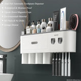 MENGNI-Magnetic Adsorption Inverted Toothbrush Holder Wall -Automatic