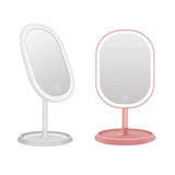 TSHOU60  LED Lights Desktop Makeup Mirror USB Chargeable 180 Free