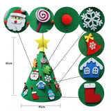 3D DIY Felt Christmas Decoration with Hangable Ornaments