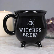 Creative Witches Brew Witch Cauldron Coffee Mug Black Ceramic Coffee