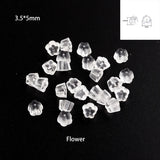 200-2000pcs/lot Clear Soft Silicone Rubber Earring Back Stoppers For