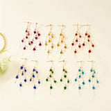 Temperamental Woman 2024 Trendy Multicolour Rose Flower Earrings Alloy