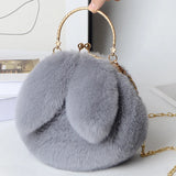 Cute Plush Rabbit Crossbody Bags for Women Korean Version Cute Purses