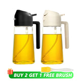 500mL Oil Empty Bottle 2in1 Sprayer & Pourer Plastic Oil Container