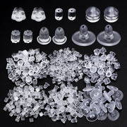 200-2000pcs/lot Clear Soft Silicone Rubber Earring Back Stoppers For