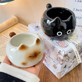 Siamese Cat Ceramic Coffee Cup Creative Design Girl Water Cup High