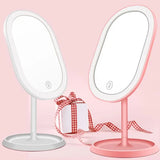 TSHOU60  LED Lights Desktop Makeup Mirror USB Chargeable 180 Free