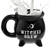 Creative Witches Brew Witch Cauldron Coffee Mug Black Ceramic Coffee