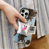 Cute Cushion Shape Mobile Phone Holder Soft Cover Air Cushion Finger