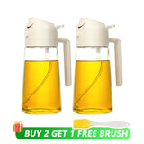 500mL Oil Empty Bottle 2in1 Sprayer & Pourer Plastic Oil Container