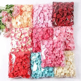 2000/100Pcs Artificial Fake Rose Petals Colorful Simulation Silk Rose