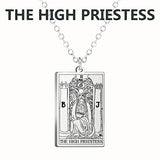 Dawapara Tarot Cards Necklace Women Stainless Steel Necklace Wealth