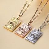 Dawapara Tarot Cards Necklace Women Stainless Steel Necklace Wealth