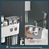 MENGNI-Magnetic Adsorption Inverted Toothbrush Holder Wall -Automatic