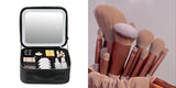 Smart LED Cosmetic Case with Mirror Cosmetic Bag Travel Makeup Bags