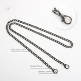 20-120cm Chain For Bag Strap DIY Purse Chain Gold Silver Bag Belt