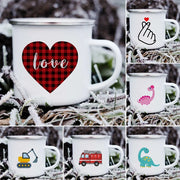 Outdoor Creative Enamel Camping Mugs Tumblers Valentine Gift Home